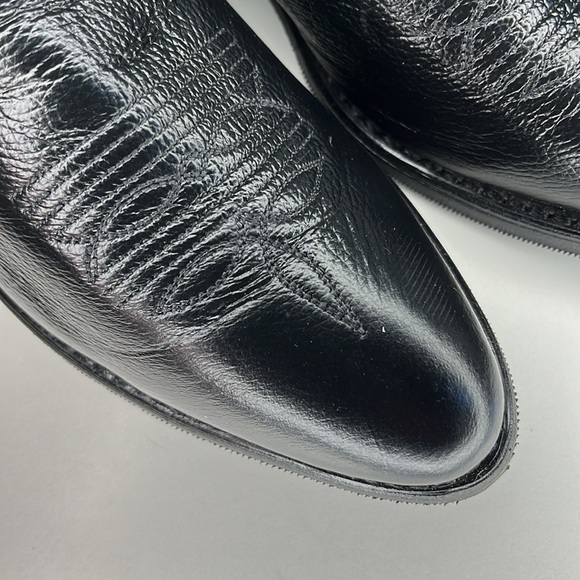 Abilene Sage Western Black Dress Boots Round Toe Zipper Side Men’s US 7.5 D - Picture 9 of 14